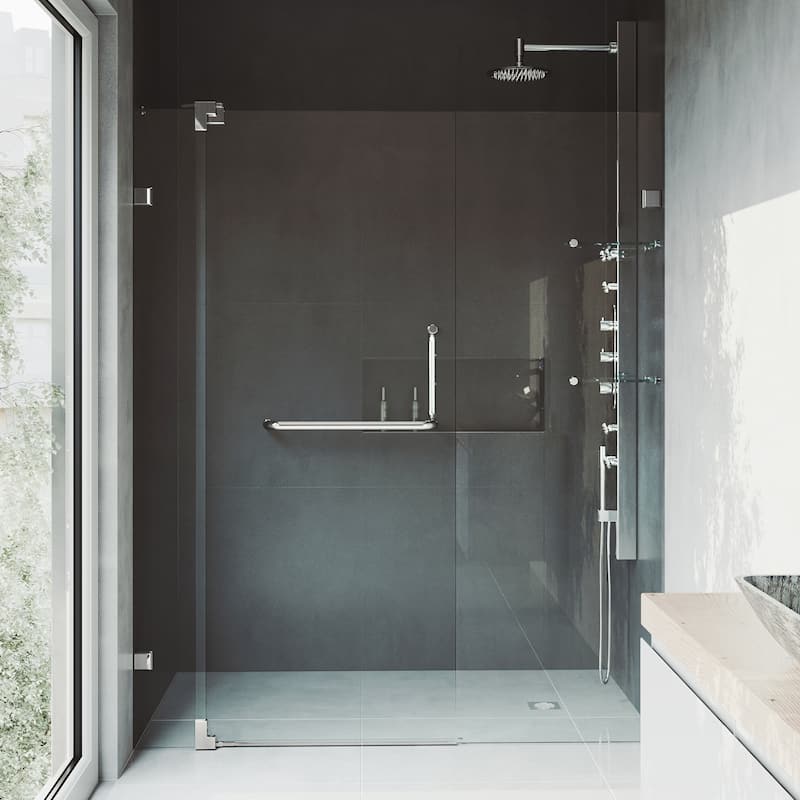 VIGO Pirouette Frameless Pivot Shower Door