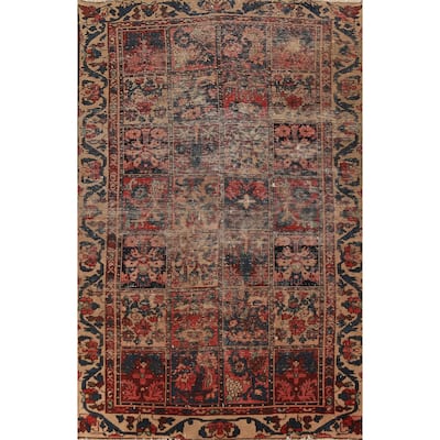 Garden Design Bakhtiari Persian Rug Handmade Wool Carpet - 4'5" x 7'0"