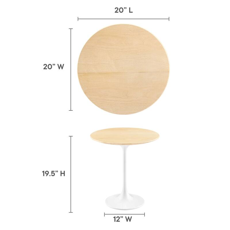 Lippa Round Wood Side Table