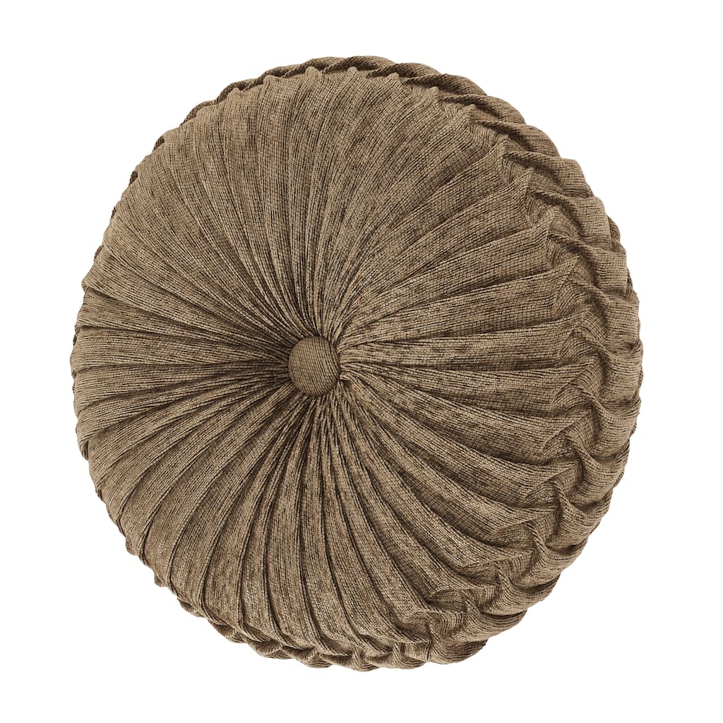 J. Queen New York Dorset Tufted Round Decorative Throw Pillow