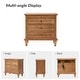 preview thumbnail 16 of 51, Muriel Farmhouse 3 Drawers Nightstand with Built-In Outlets by HULALA HOME