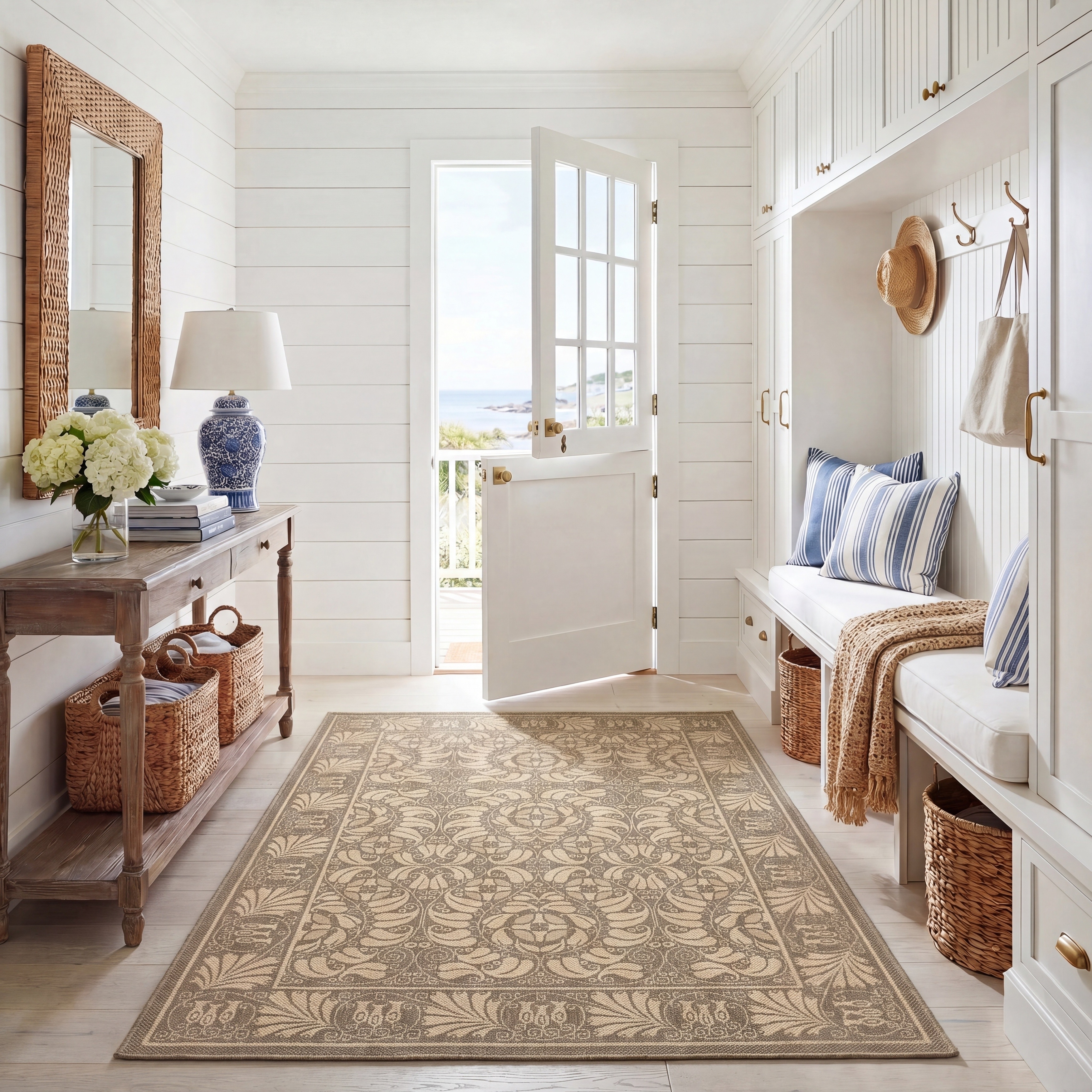 SAFAVIEH Courtyard Agrippina Indoor/ Outdoor Waterproof Patio Backyard Rug