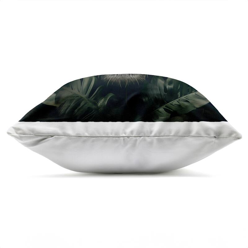 Stupell Leopard in Exotic Palms Printed Outdoor Throw Pillow Design by Heidi Kuntz