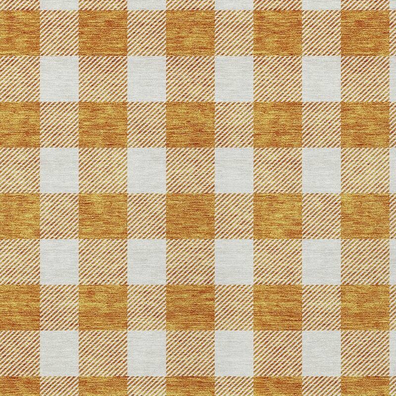 HomeRoots Plaid Transitional Rectangle Outdoor Rug