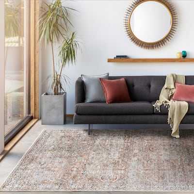 Livabliss Antonella Traditional Vintage Machine Washable Area Rug