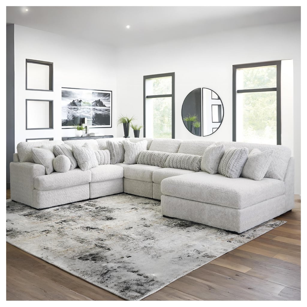 Signature Design by Ashley Snodoodle 6-piece Sectional with Chaise - 156" W x 113" D x 40" H