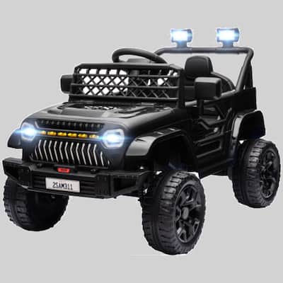 Battery Powered 12V Kids Ride on Truck with Remote Control, 3 Speeds, LED Headlights, Suspension Wheels, Music & Horn