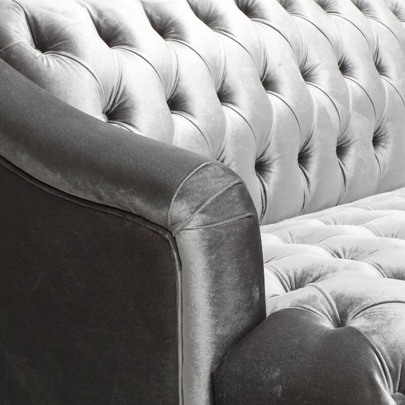 Adelia Modern Glam Tufted Velvet Sofa by Christopher Knight Home