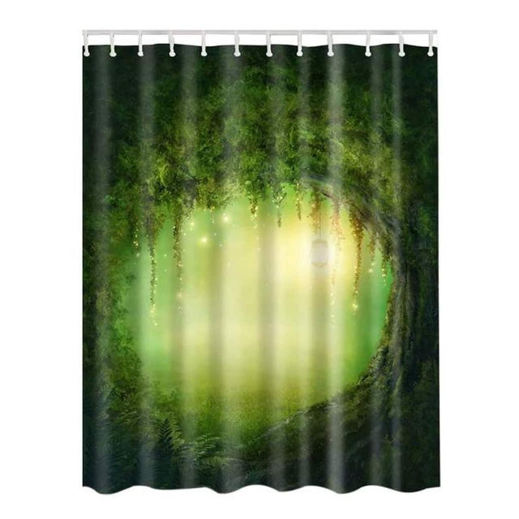 Bathroom Shower Curtains Lake House Nature Country Rustic 180x180cm