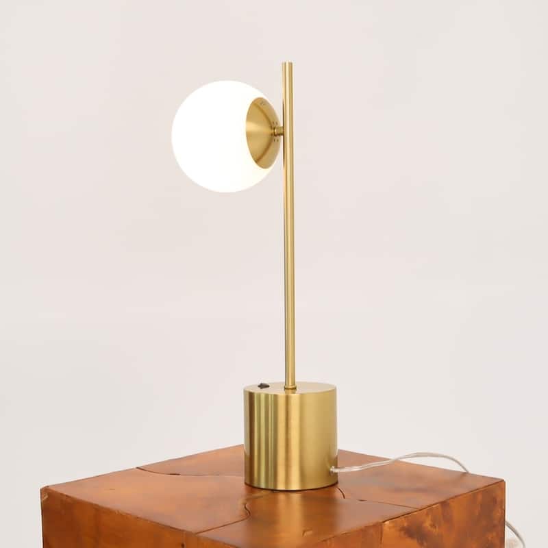 Luxe Glow Modern Brass Table Lamp - Brass