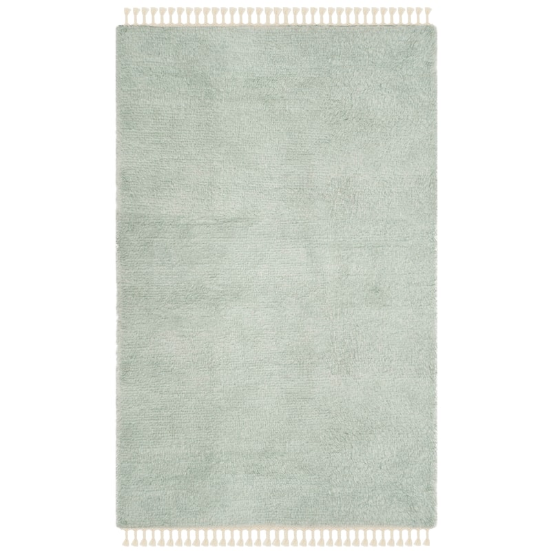 SAFAVIEH Hand-knotted Casablanca Shag Seva Tribal Wool Rug
