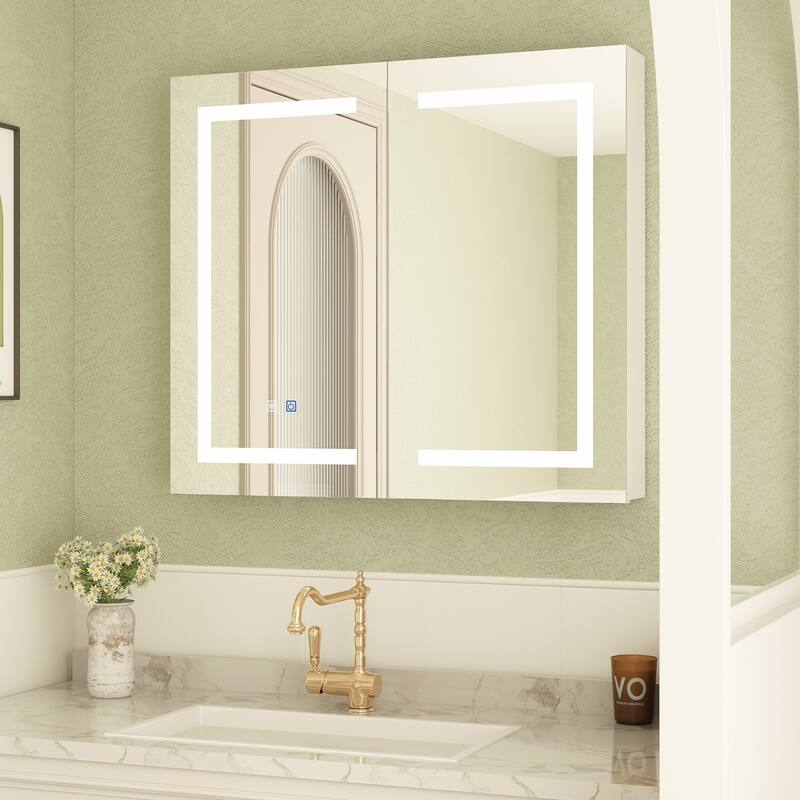 Led Mirror Cabinet Bathroom Wall Mounted Medicine Cabinet Storage