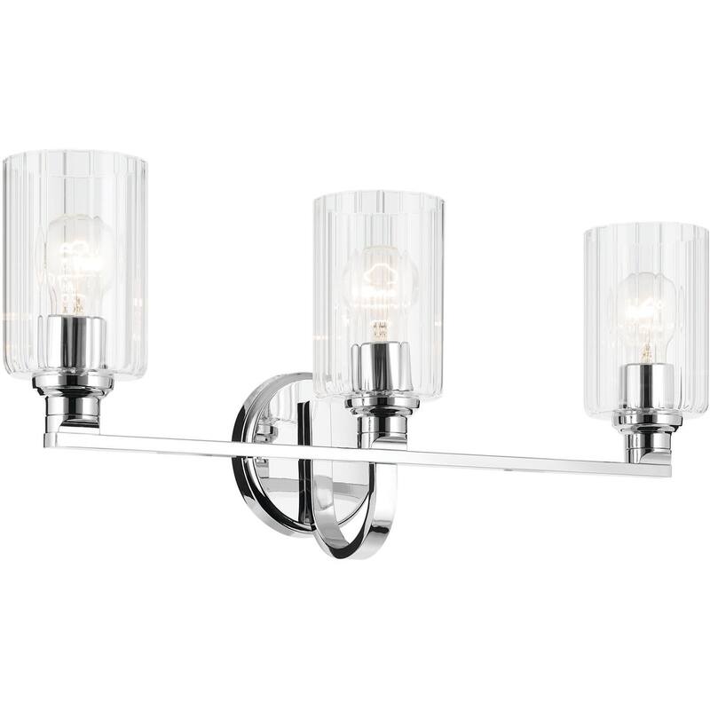 Kichler 55226FLU Gioe 3 Light 24" Wide Vanity Light with Clear Fluted