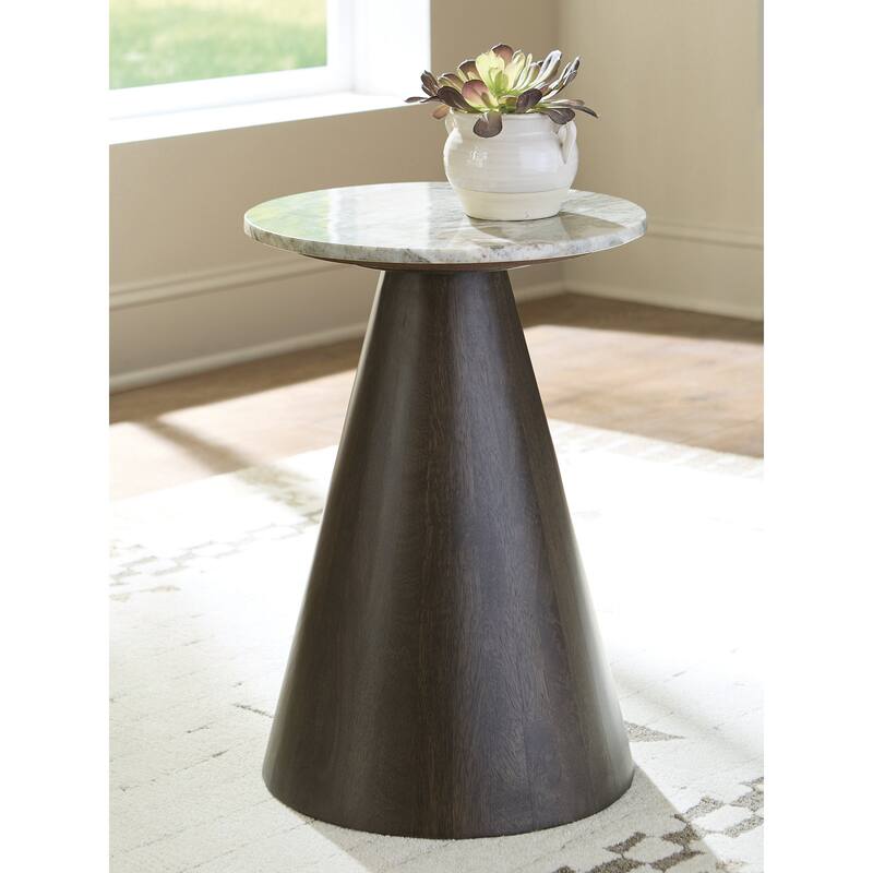 Signature Design by Ashley Waltnor Brown/Gray Accent Table - 15.25" W x 15.25" D x 21.13" H
