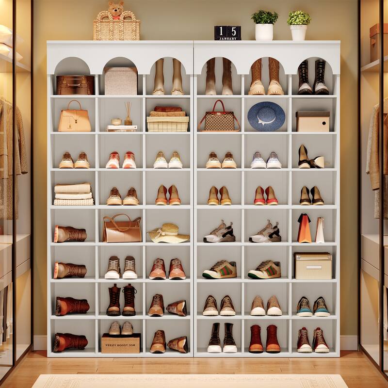 8-Tier Shoe Storage Cabinet with 24 Cubbies
