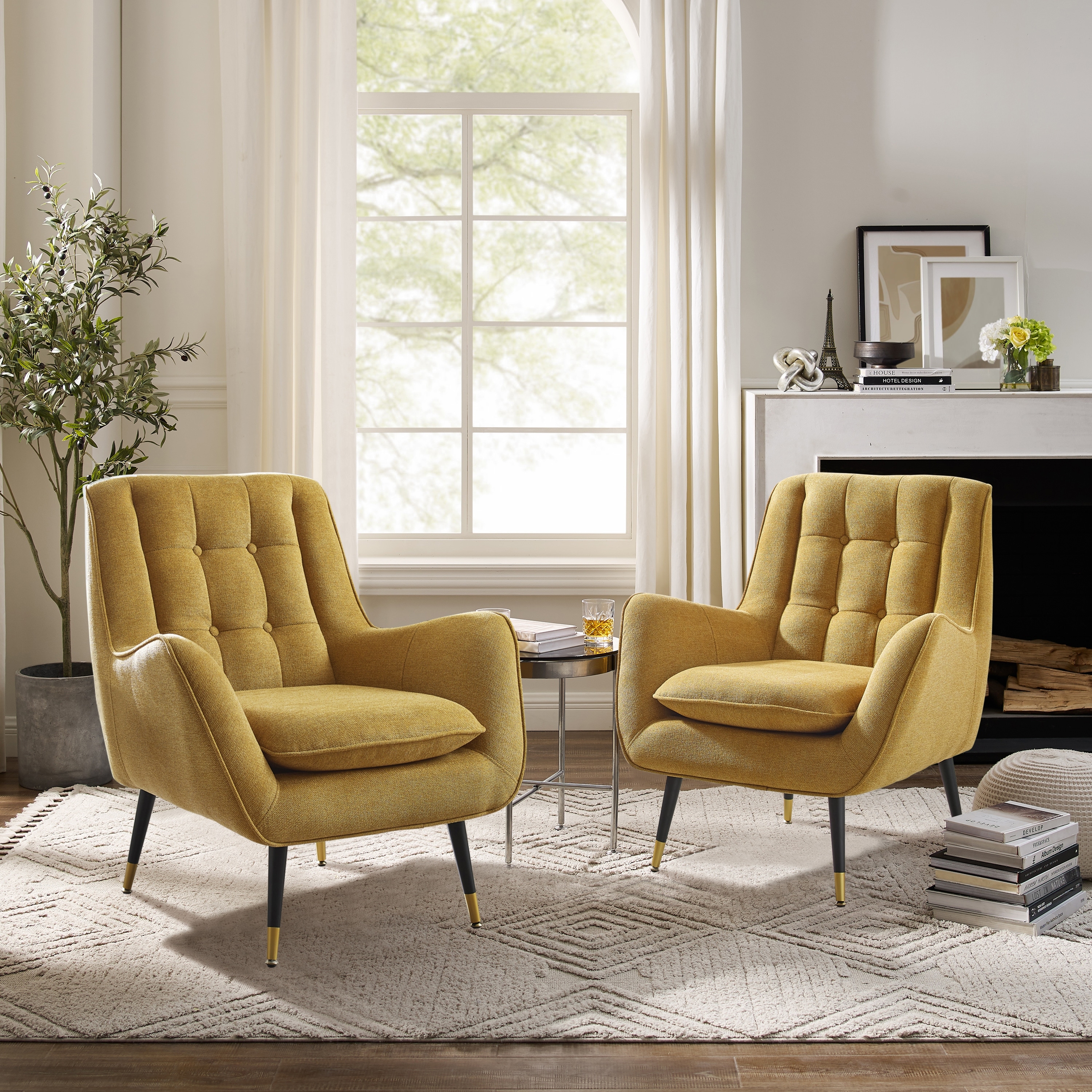 Art Leon Mid-century Modern Accent Arm Chair (SET OF 2)