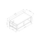 preview thumbnail 5 of 3, Rafi Contemporary Brown 56-inch 1-Shelf Coffee Table by Furniture of America