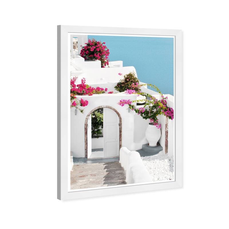 Wynwood Studio Prints Architecture and Buildings Mykonos Door II White and Modern & Contemporary Wall Art Canvas Print