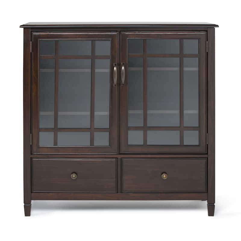 WYNDENHALL Hampshire SOLID WOOD 46 inch Wide Traditional Tall Storage Cabinet - 46"w x 17"d x 46"h