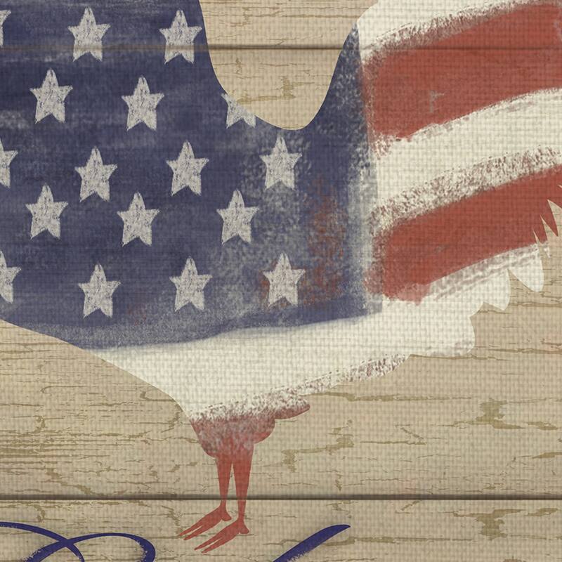 Rooster Flag by Willowbrook Fine Art Canvas Art Print