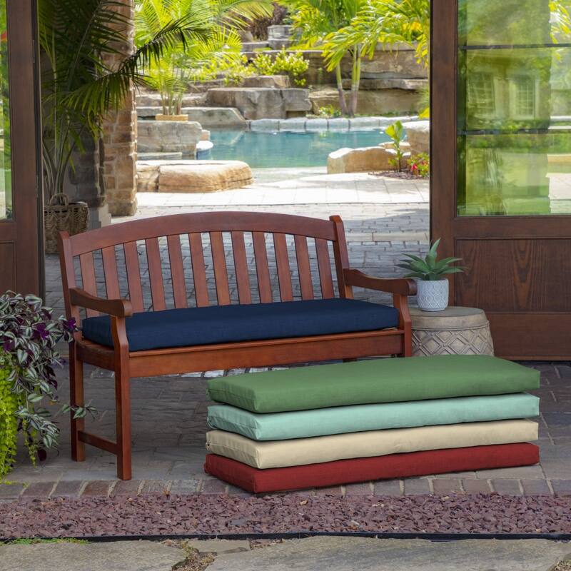 ARDEN Sapphire Blue Leala Outdoor Bench Cushion - 17 in L x 46 in W x 3 in H