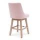 preview thumbnail 53 of 55, Boucle Polyester Upholstered Swivel Counter Stool - Foot Glides