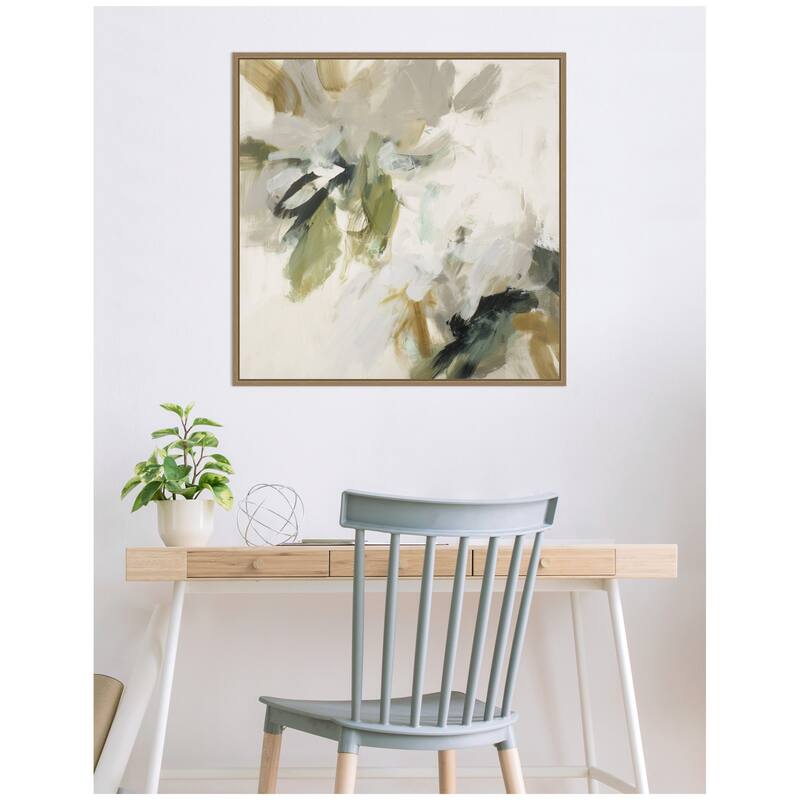 Kate and Laurel Organic Study by Amy Lighthall Framed Canvas Wall Art Print