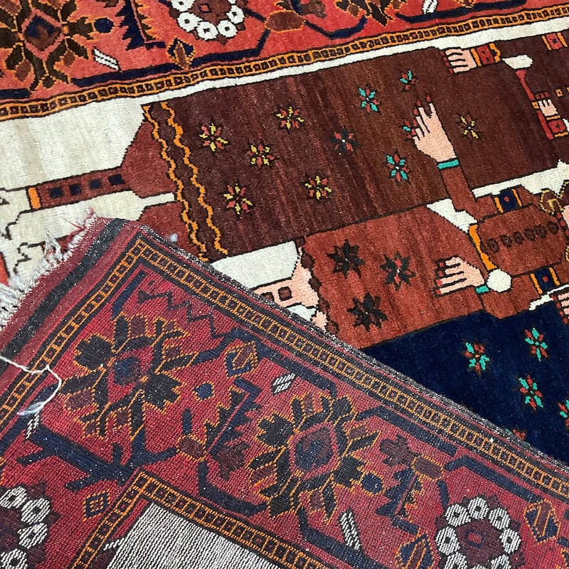 HERAT ORIENTAL Handmade Balouchi Wool Rug - 3'8" x 6'2"