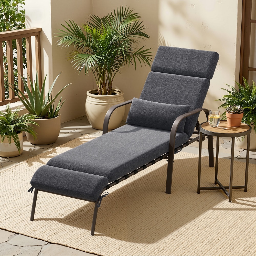 Patio Adjustable Chaise Lounge Chair with Cushion and Pillow for Outdoor & Indoor