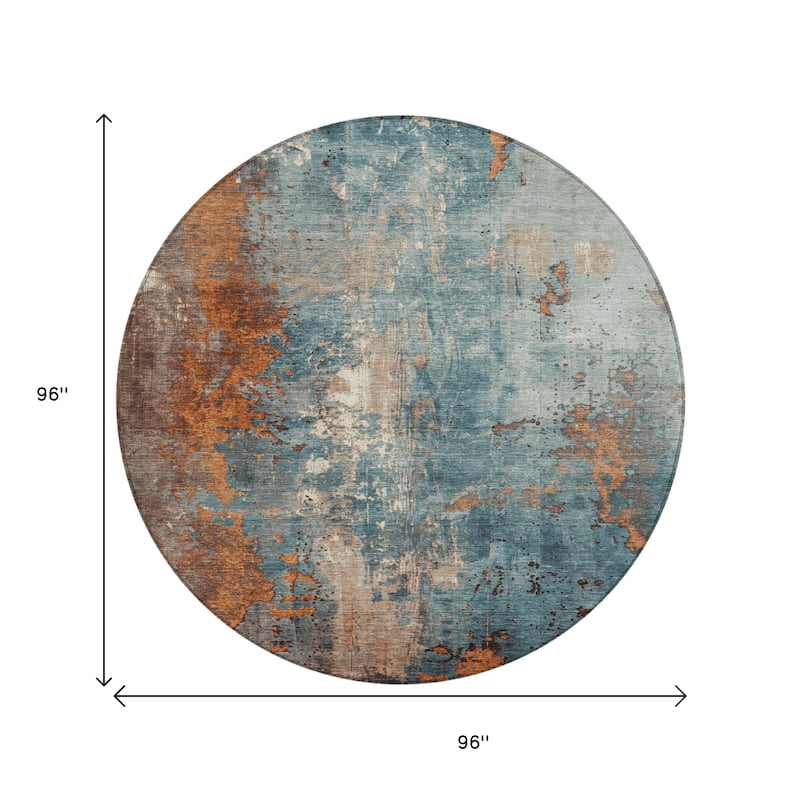 HomeRoots Abstract Transitional Rectangle Outdoor Rug