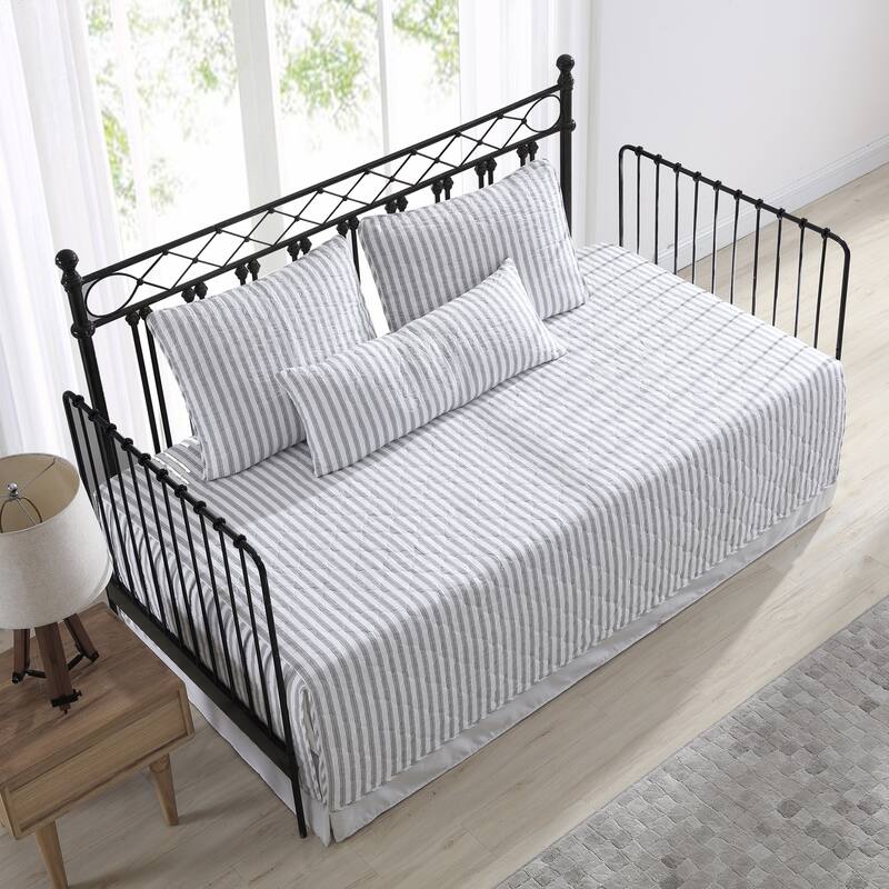 Stone Cottage Willow Way Ticking Stripe Cotton Daybed Cover Set