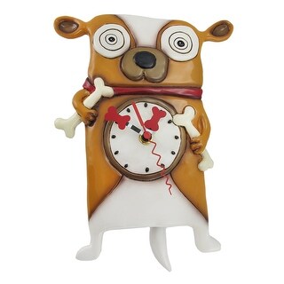 Allen Designs Roofus The Dog Wall Mounted Pendulum Clock - 10.5 X 8.25 X 2.5 inches