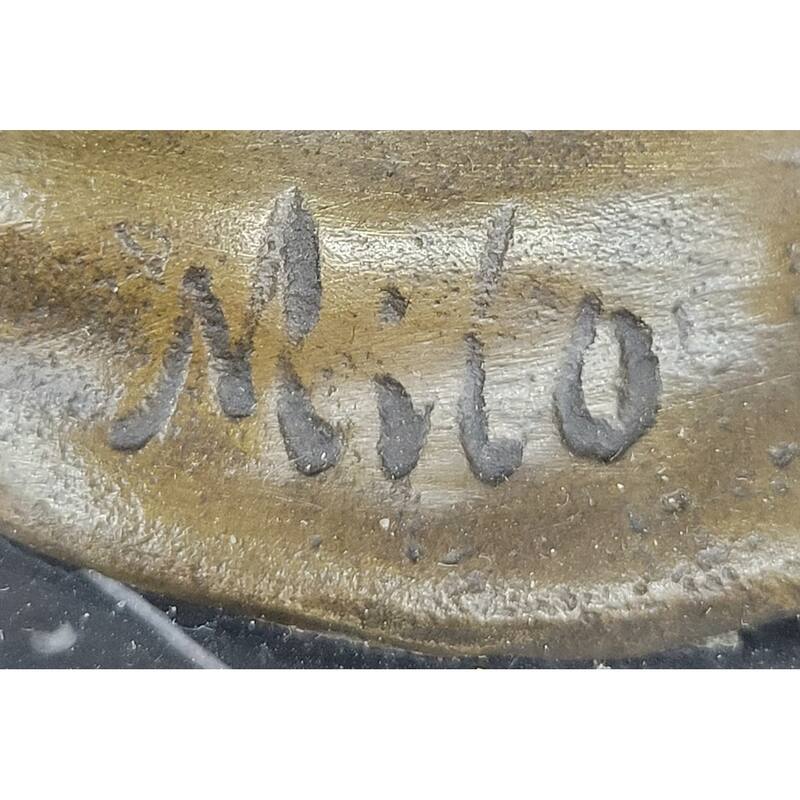 Figural Bronze Candlestick Water Nymph Candle Holder Sculpture By Milo