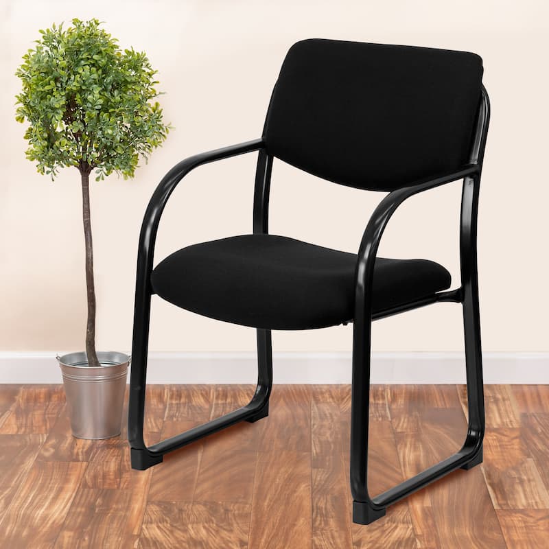 Fabric Executive Side Reception Chair with Sled Base