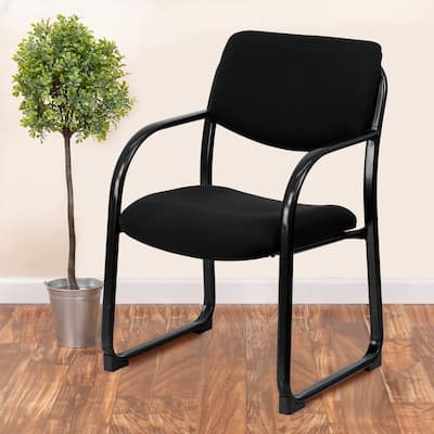 Fabric Executive Side Reception Chair with Sled Base