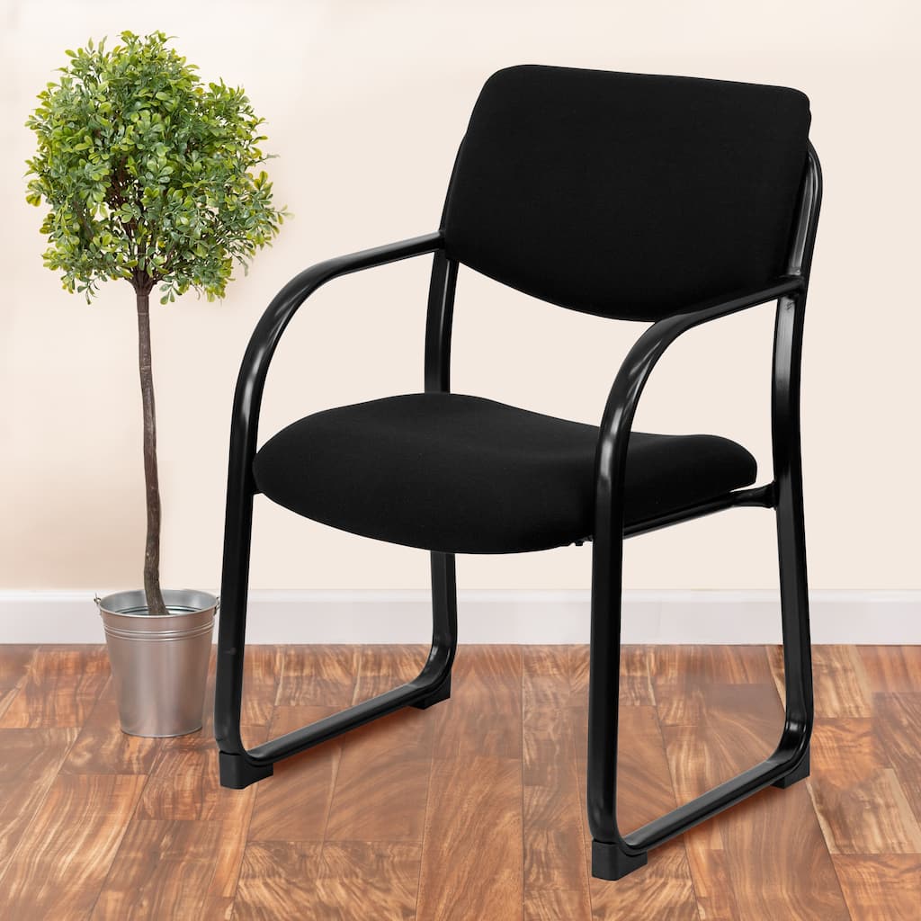 Fabric Executive Side Reception Chair with Sled Base