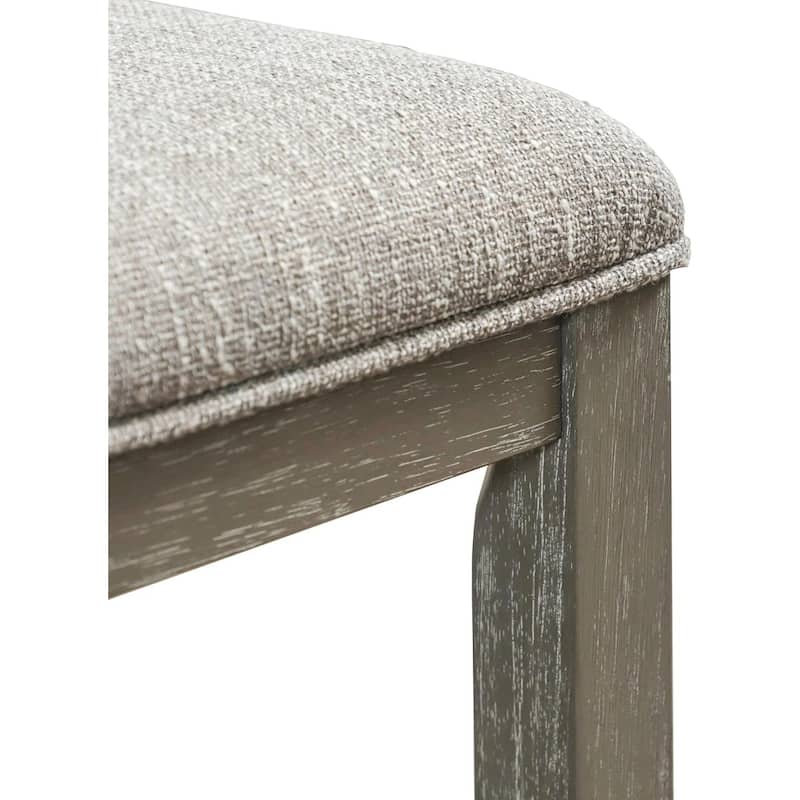 Transitional Gray Finish Upholstered Side Chairs