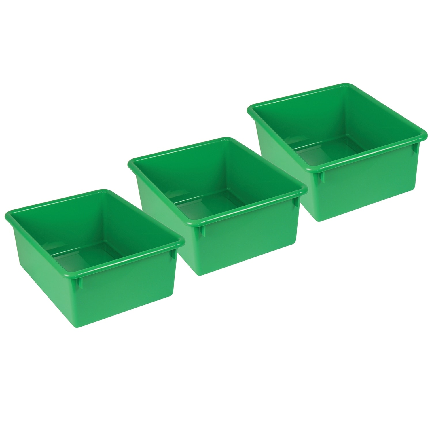Romanoff Stowaway 5" Letter Box no Lid, Green, Pack of 3