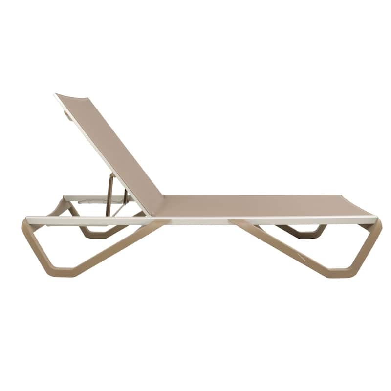 Furnish Theory Seabreeze Deck Patio Sunloungers Lounge Chairs Outdoor Chaise Lounges (Various Frame & Mesh Colors; Set of 2)