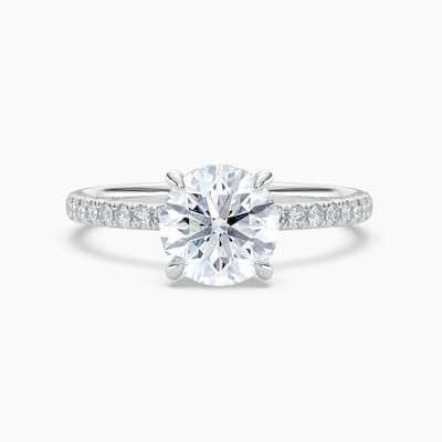 Auriya 14k Gold Lab Grown Round Diamond Luxe Hidden Halo Engagement Ring 1.00 to 5.00 ct. tw. (F-G, VS)