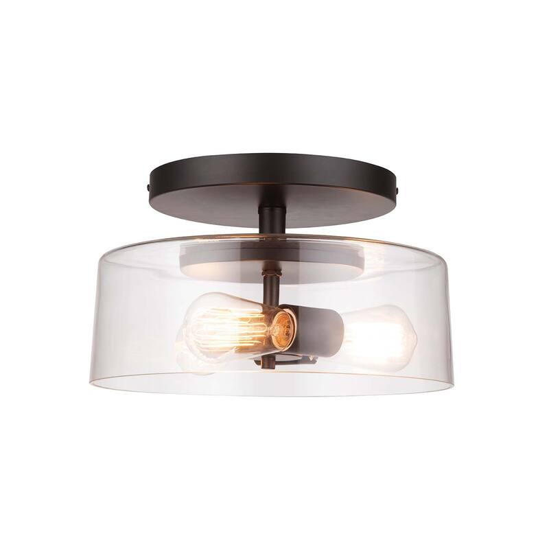Wendell 3-Light Matte Black Flush Mount Ceiling Light - one size