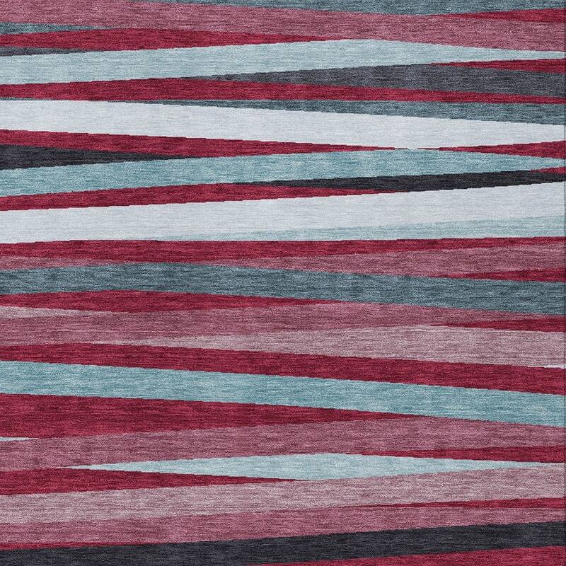 HomeRoots Striped Transitional Rectangle Outdoor Rug