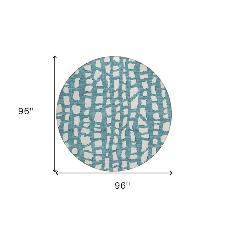 HomeRoots Abstract Transitional Rectangle Outdoor Rug