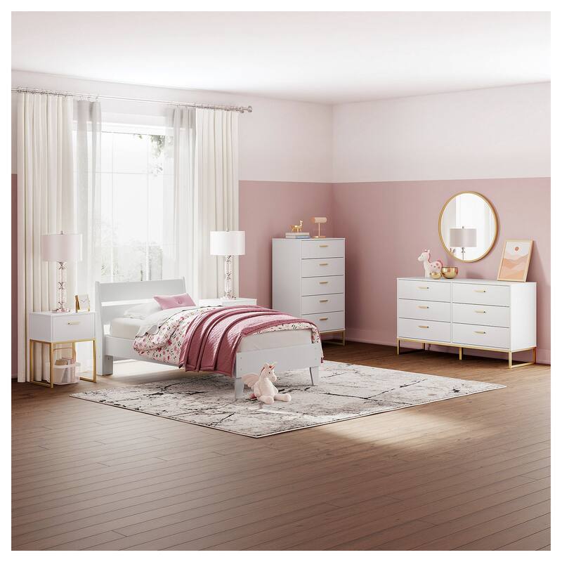 Signature Design by Ashley Socalle White Panel Platform Bed