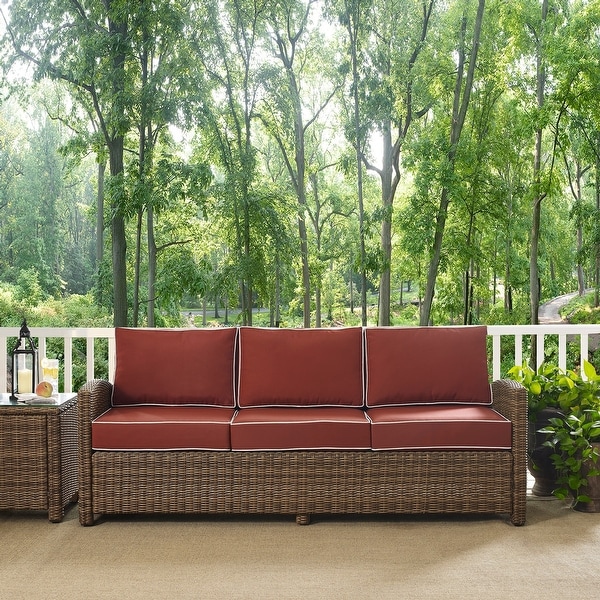 Bradenton sofa outlet with sangria cushions