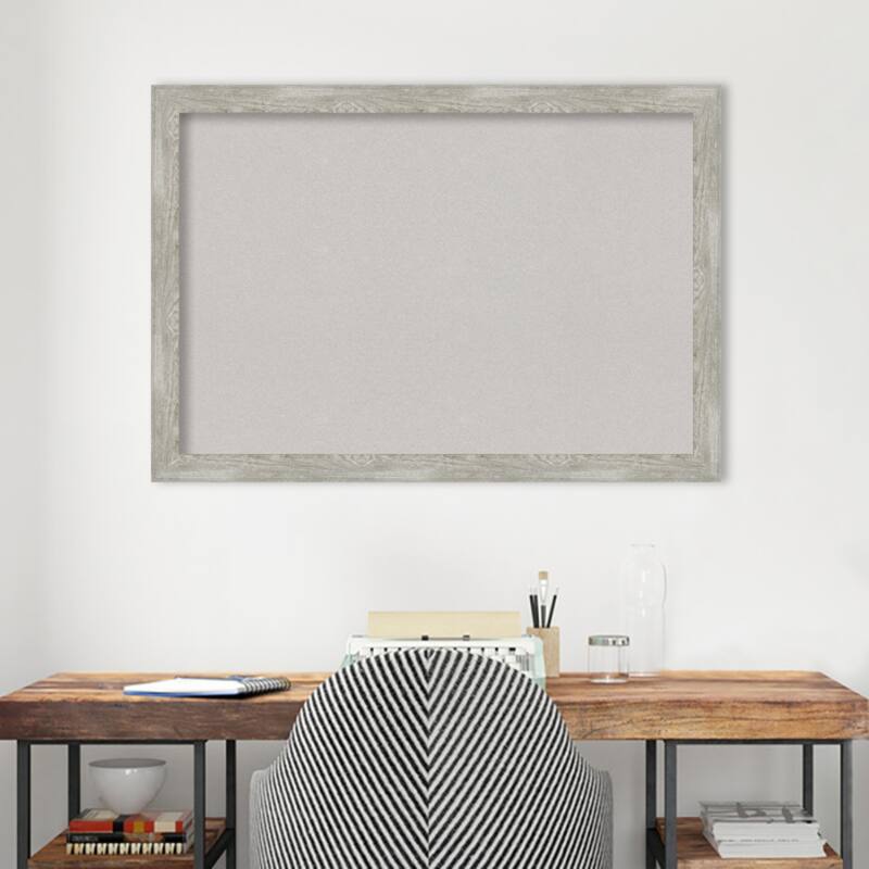 Dove Greywash Narrow Framed Grey Corkboard Bulletin Board