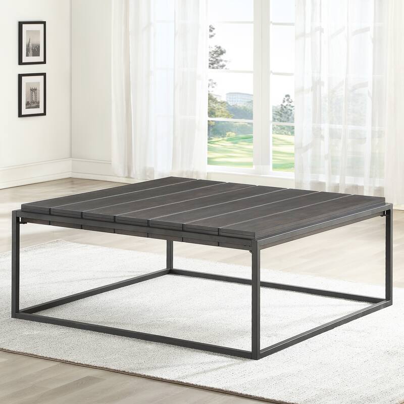 Steve Silver Tolleson Walnut Finish Square Coffee Table