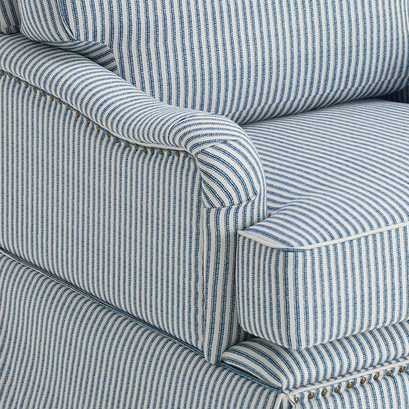 Skirted Swivel Accent Nailhead Barrel Chair