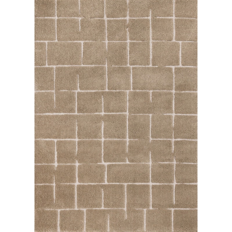 HomeRoots Geometric Modern Rectangle Area Rug - 5' X 8'