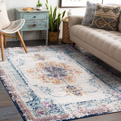World Rug Gallery Boho Abstract Vintage Oriental Area Rug